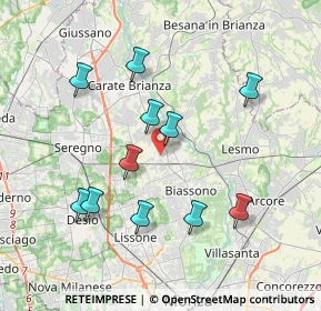 Mappa Via Sant'Ambrogio Streccione, 20845 Sovico MB, Italia (3.67182)