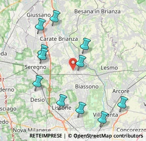 Mappa Via Sant'Ambrogio Streccione, 20845 Sovico MB, Italia (4.34273)
