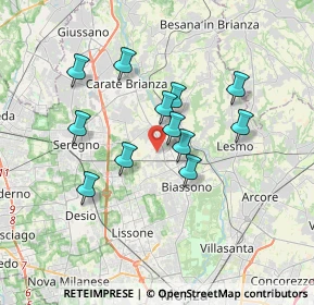 Mappa Via Sant'Ambrogio Streccione, 20845 Sovico MB, Italia (2.93917)