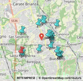 Mappa Via Sant'Ambrogio Streccione, 20845 Sovico MB, Italia (1.53333)