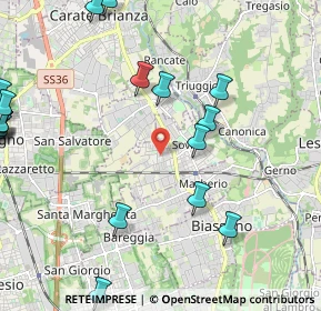 Mappa Via Sant'Ambrogio Streccione, 20845 Sovico MB, Italia (3.0055)