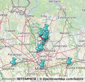 Mappa Via Palestro, 20831 Seregno MB, Italia (9.91636)