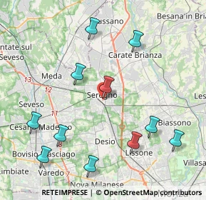 Mappa Via Palestro, 20831 Seregno MB, Italia (4.60909)