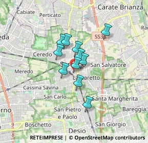 Mappa Via Palestro, 20831 Seregno MB, Italia (1.05182)