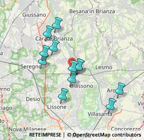 Mappa 20845 Sovico MB, Italia (3.1275)