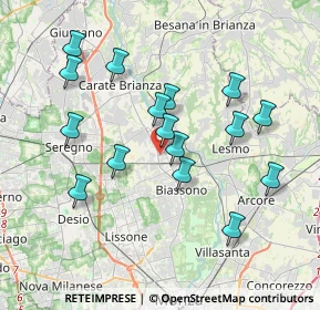Mappa 20845 Sovico MB, Italia (3.58625)