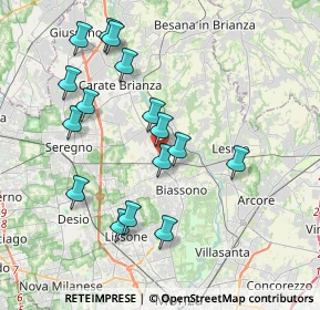 Mappa 20845 Sovico MB, Italia (3.81938)