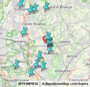 Mappa 20845 Sovico MB, Italia (3.90533)