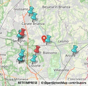 Mappa 20845 Sovico MB, Italia (4.32167)