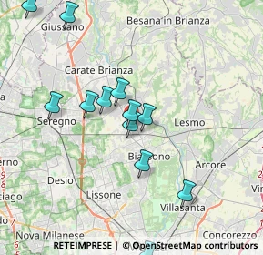 Mappa 20845 Sovico MB, Italia (3.80333)