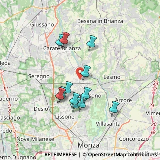 Mappa 20845 Sovico MB, Italia (3.20833)