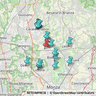 Mappa 20845 Sovico MB, Italia (3.26632)