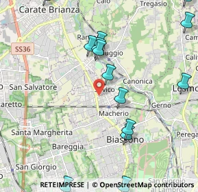Mappa 20845 Sovico MB, Italia (2.56429)