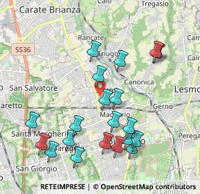Mappa 20845 Sovico MB, Italia (2.074)