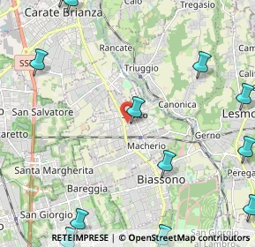 Mappa 20845 Sovico MB, Italia (3.29667)
