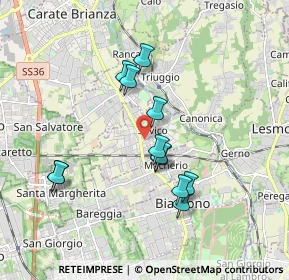 Mappa 20845 Sovico MB, Italia (1.60583)