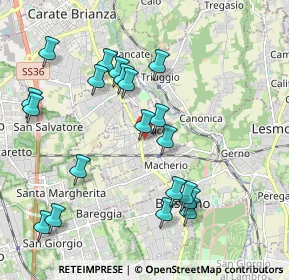Mappa 20845 Sovico MB, Italia (2.074)