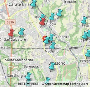 Mappa 20845 Sovico MB, Italia (2.6875)