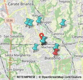 Mappa 20845 Sovico MB, Italia (1.39727)