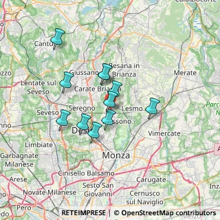 Mappa 20845 Sovico MB, Italia (5.48636)