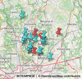 Mappa 20845 Sovico MB, Italia (5.72263)
