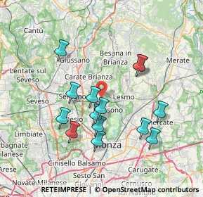 Mappa 20845 Sovico MB, Italia (6.82429)