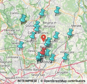Mappa 20845 Sovico MB, Italia (6.897)