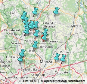 Mappa 20845 Sovico MB, Italia (7.29053)