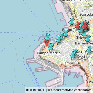Mappa Via Ottaviano Augusto, 34123 Trieste TS, Italia (1.3985)