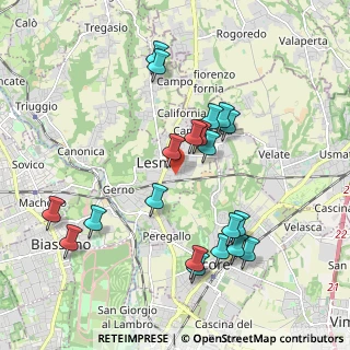 Mappa Via Vittorio Alfieri, 20855 Lesmo MB, Italia (1.966)