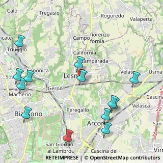 Mappa Via Vittorio Alfieri, 20855 Lesmo MB, Italia (2.63769)