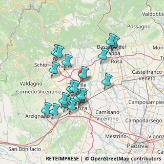 Mappa Via Marosticana, 315, 36031 Dueville VI, Italia (12.530526315789)
