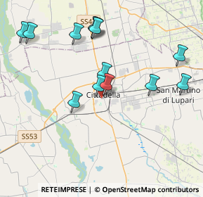 Mappa Riva IV Novembre, 35013 Cittadella PD, Italia (4.04846)