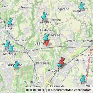 Mappa Via G.B. Vico, 20855 Lesmo MB, Italia (3.05636)