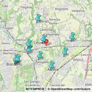 Mappa Via G.B. Vico, 20855 Lesmo MB, Italia (2.21455)