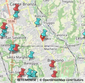 Mappa Via Giuseppe di Vittorio, 20845 Sovico MB, Italia (3.147)