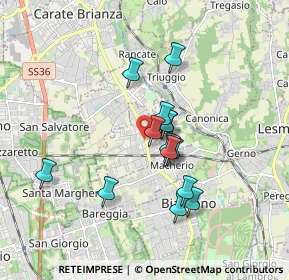 Mappa Via Giuseppe di Vittorio, 20845 Sovico MB, Italia (1.40286)