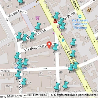 Mappa Via dei Porta, 34141 Trieste TS, Italia (0.09615)