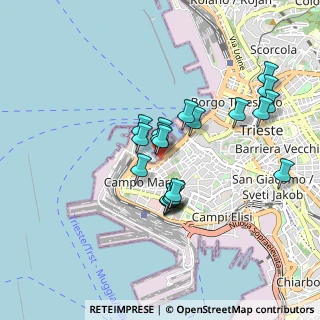 Mappa Via dei Burlo, 34123 Trieste TS, Italia (0.776)
