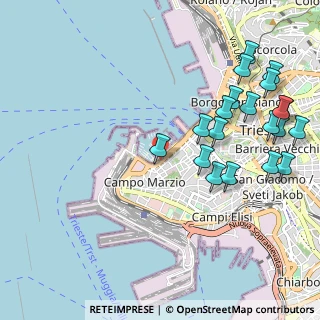Mappa Via dei Burlo, 34123 Trieste TS, Italia (1.218)