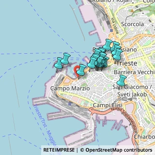 Mappa Via dei Burlo, 34123 Trieste TS, Italia (0.6785)