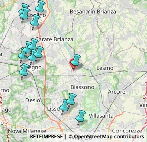 Mappa VIA EUGENIO SAVOIA PRINCIPE, 20845 Sovico MB, Italia (5.18786)