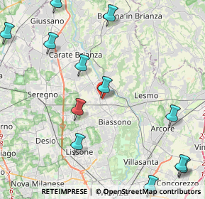 Mappa VIA EUGENIO SAVOIA PRINCIPE, 20845 Sovico MB, Italia (5.55917)