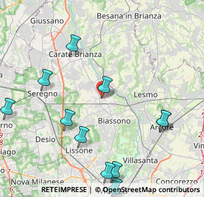 Mappa VIA EUGENIO SAVOIA PRINCIPE, 20845 Sovico MB, Italia (5.02727)