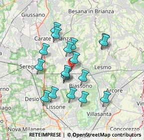 Mappa VIA EUGENIO SAVOIA PRINCIPE, 20845 Sovico MB, Italia (3.03278)