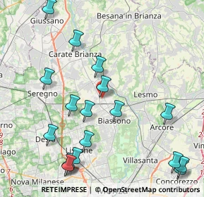 Mappa VIA EUGENIO SAVOIA PRINCIPE, 20845 Sovico MB, Italia (4.99833)