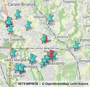 Mappa VIA EUGENIO SAVOIA PRINCIPE, 20845 Sovico MB, Italia (2.516)