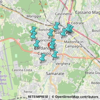 Mappa Via Arno, 21010 Cardano Al Campo VA, Italia (1.29333)