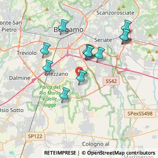 Mappa Via Dante Alighieri, 24050 bergamo BG, Italia (3.91077)
