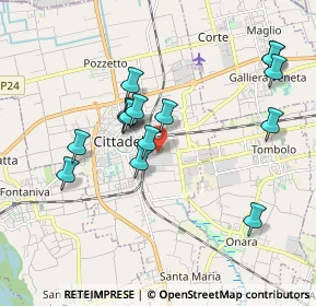 Mappa Via Sanmartinara, 35013 Cittadella PD, Italia (1.80067)